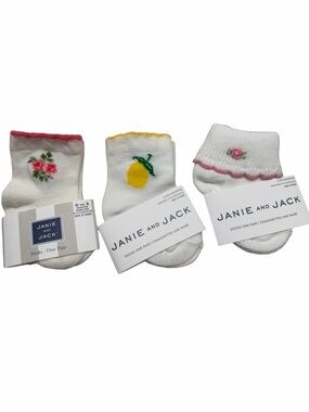 Janie and Jack White Baby Girl Socks